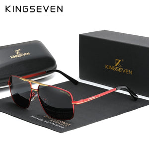 KINGSEVEN Men's Glasses Polarized Fishing Driving Sunglasses Brand Men Women Stainless steel Material Gafas De Sol