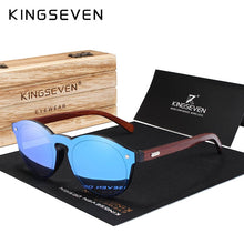Carica l'immagine nel visualizzatore di Gallery, KINGSEVEN Natural Handmade Wood Polarized Sunglasses UV400 Men Sun Glasses Women Brand Design Original Rosewood Eyewear Oculo