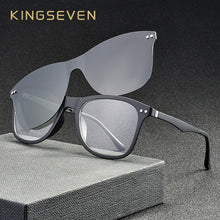 Load image into Gallery viewer, KINGSEVEN Magnetic Clip Retro Men and Women Suitable for Myopia Optical Computer Glasses