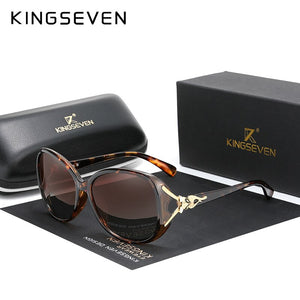 KINGSEVEN  Large Frame Sunglasses Women Elegant Goggles Sun Glasses Female Shades Eyewear   N7842