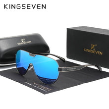 Load image into Gallery viewer, KINGSEVEN  Oversized Sunglasses Men And Women Polarized Mirror Lens Goggles UV Protection Men's Glasses Stainless Steel N7762