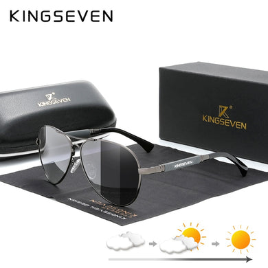 KINGSEVEN Trend Quality Titanium Alloy Men's Sunglasses Polarized Sun glasses Women Pilot Mirror Eyewear Oculos de sol