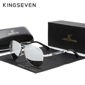 KINGSEVEN Trend Quality Titanium Alloy Men's Sunglasses Polarized Sun glasses Women Pilot Mirror Eyewear Oculos de sol
