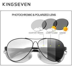 KINGSEVEN Trend Quality Titanium Alloy Men's Sunglasses Polarized Sun glasses Women Pilot Mirror Eyewear Oculos de sol