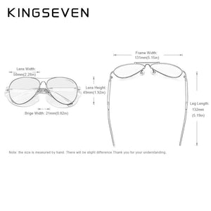 KINGSEVEN Trend Quality Titanium Alloy Men's Sunglasses Polarized Sun glasses Women Pilot Mirror Eyewear Oculos de sol
