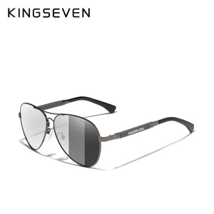 KINGSEVEN Trend Quality Titanium Alloy Men's Sunglasses Polarized Sun glasses Women Pilot Mirror Eyewear Oculos de sol