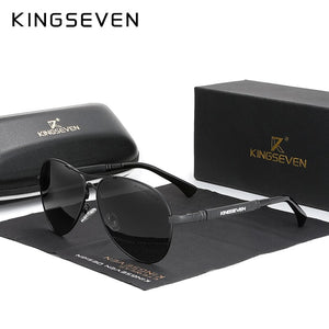 KINGSEVEN Trend Quality Titanium Alloy Men's Sunglasses Polarized Sun glasses Women Pilot Mirror Eyewear Oculos de sol