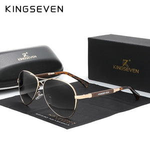 KINGSEVEN Trend Quality Titanium Alloy Men's Sunglasses Polarized Sun glasses Women Pilot Mirror Eyewear Oculos de sol