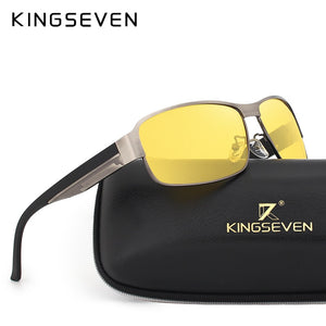 KINGSEVEN Night Vision Sunglasses Men Goggles Yellow Driving Eyewear Man Polarized Sun glasses for Night gafas de sol