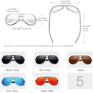KINGSEVEN Original  Polarized Sunglasses Men Women Pilot Driving Aluminum+TR90 Sun Glasses Goggle UV400