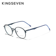 Load image into Gallery viewer, KINGSEVEN Original Titanium Optical Glasses Full Frame Men Ultralight Retro Round Myopia Prescription Eyeglasses Women Eyewear