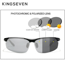 Load image into Gallery viewer, KINGSEVEN Photochromic Polarized Men&#39;s Aluminum Sunglasses Chameleon lens Male Sun Glasses Aviation Women For Men Eyewear 9126