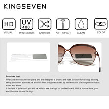 Load image into Gallery viewer, KINGSEVEN Polarized Ladies Sunglasses Women Gradient Lens Round Sun Glasses Square  Brand Oculos Lunette De Soleil Femme