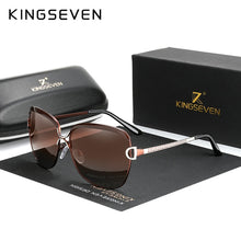 Load image into Gallery viewer, KINGSEVEN Polarized Ladies Sunglasses Women Gradient Lens Round Sun Glasses Square  Brand Oculos Lunette De Soleil Femme