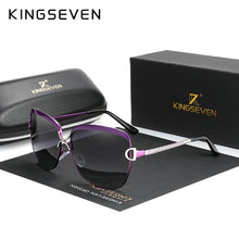 Load image into Gallery viewer, KINGSEVEN Polarized Ladies Sunglasses Women Gradient Lens Round Sun Glasses Square  Brand Oculos Lunette De Soleil Femme