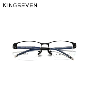 KINGSEVEN Pure Titanium Glasses Frame Men 2023 Prescription Eye Glasses for Men Square Eyeglasses Myopia Optical Frames Eyewear