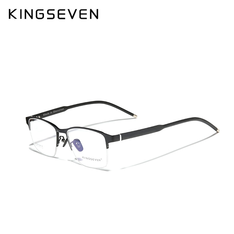 KINGSEVEN Pure Titanium Glasses Frame Men 2023 Prescription Eye Glasses for Men Square Eyeglasses Myopia Optical Frames Eyewear