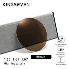 Load image into Gallery viewer, KINGSEVEN  Radiation Prescription SeriesGray Brown  1.56 1.61 1.67 CR-39 Resin Aspheric  Myopia Presbyopia Optical Lens