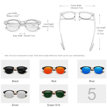 Load image into Gallery viewer, KINGSEVEN Retro  Style Handmade Black Walnut Wooden Sunglasses Men Women 100%Polarized UV400  Lens Semi-Rimless Eyewear