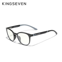 Carica l&#39;immagine nel visualizzatore di Gallery, KINGSEVEN Occhiali da vista da uomo con lenti trasparenti quadrate Montatura per occhiali con blocco della luce blu Montature per occhiali da vista per computer da donna