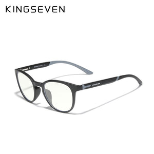 KINGSEVEN Occhiali da vista da uomo con lenti trasparenti quadrate Montatura per occhiali con blocco della luce blu Montature per occhiali da vista per computer da donna