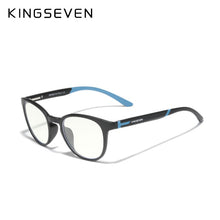Carica l&#39;immagine nel visualizzatore di Gallery, KINGSEVEN Occhiali da vista da uomo con lenti trasparenti quadrate Montatura per occhiali con blocco della luce blu Montature per occhiali da vista per computer da donna