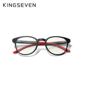 KINGSEVEN Occhiali da vista da uomo con lenti trasparenti quadrate Montatura per occhiali con blocco della luce blu Montature per occhiali da vista per computer da donna