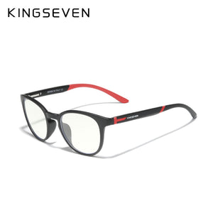 KINGSEVEN Occhiali da vista da uomo con lenti trasparenti quadrate Montatura per occhiali con blocco della luce blu Montature per occhiali da vista per computer da donna