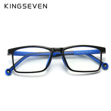 Carica l&#39;immagine nel visualizzatore di Gallery, KINGSEVEN Square Kids Glasses Frame Silicone Flexible Optical Eyeglasses Frame Children 2023 Boy Girls Clear Glasses UV4