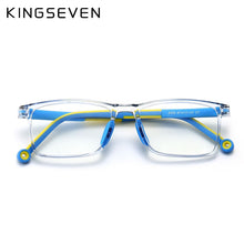 Carica l&#39;immagine nel visualizzatore di Gallery, KINGSEVEN Square Kids Glasses Frame Silicone Flexible Optical Eyeglasses Frame Children 2023 Boy Girls Clear Glasses UV4