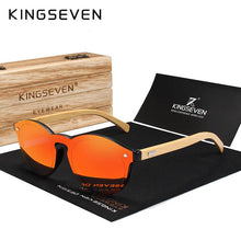 Carica l&#39;immagine nel visualizzatore di Gallery, KINGSEVEN Occhiali da sole Uomo Occhiali da sole in bambù Donna Designer di marca Occhiali in legno originali Oculos de sol masculino 