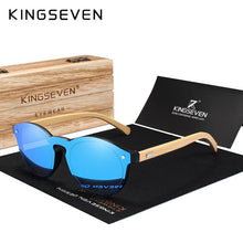 Carica l&#39;immagine nel visualizzatore di Gallery, KINGSEVEN Occhiali da sole Uomo Occhiali da sole in bambù Donna Designer di marca Occhiali in legno originali Oculos de sol masculino 