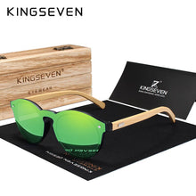 Carica l&#39;immagine nel visualizzatore di Gallery, KINGSEVEN Occhiali da sole Uomo Occhiali da sole in bambù Donna Designer di marca Occhiali in legno originali Oculos de sol masculino 
