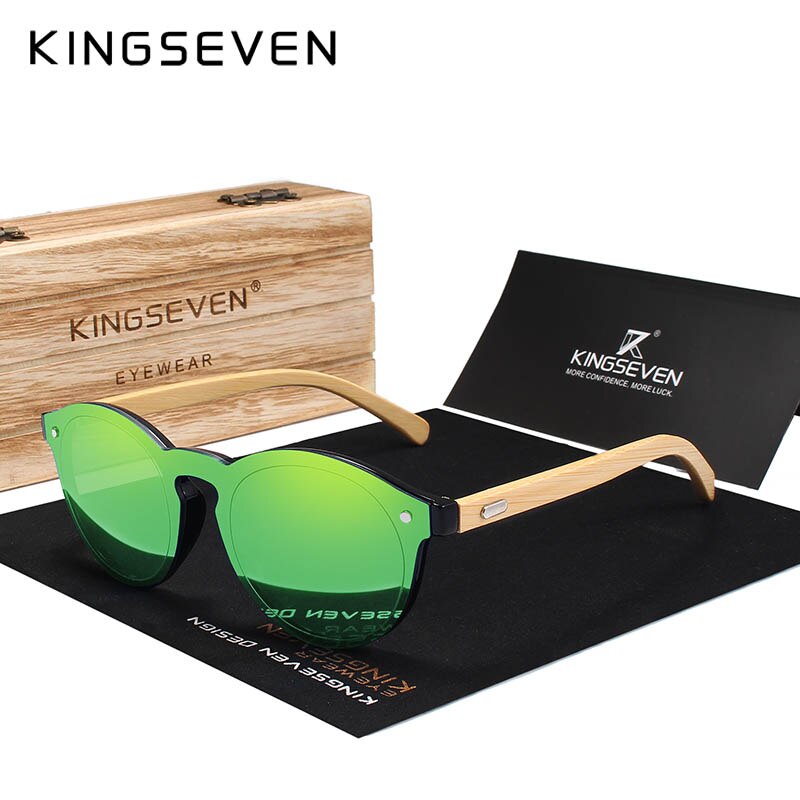KINGSEVEN Occhiali da sole Uomo Occhiali da sole in bambù Donna Designer di marca Occhiali in legno originali Oculos de sol masculino 