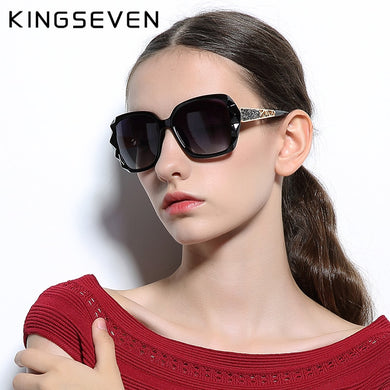 KINGSEVEN Sunglasses Women Gradient Polarized Diamond Frame Sun Glasses For Driving  Lady Shades Eyewear Accessories 7538