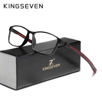 KINGSEVEN TR90 Glasses Frame Men Ultralight Square Myopia Prescription Eyeglasses 2023 Metal Full Optical Frames Eyewear