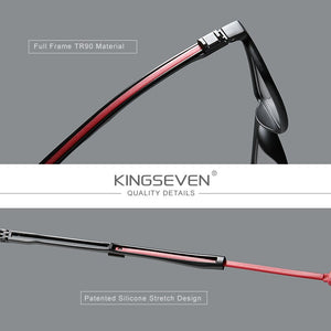 KINGSEVEN TR90 Glasses Frame Men Ultralight Square Myopia Prescription Eyeglasses 2023 Metal Full Optical Frames Eyewear