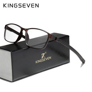 KINGSEVEN TR90 Glasses Frame Men Ultralight Square Myopia Prescription Eyeglasses 2023 Metal Full Optical Frames Eyewear