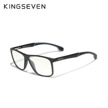 Carica l&#39;immagine nel visualizzatore di Gallery, KINGSEVEN TR90 Light Red Temples Design Anti Blue GlassesWomen Square Eyeglasses Frame Men Office Computer Blocking Blue