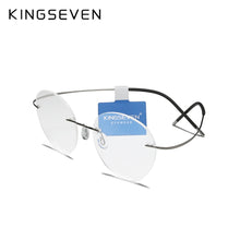 Load image into Gallery viewer, KINGSEVEN TR90 Rimless Glasses Men Ultralight  Square Eyewear For Women очки
