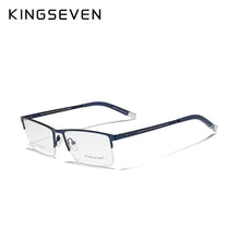 Load image into Gallery viewer, KINGSEVEN Titanium Alloy Optical Glasses Frame Men Square Myopia Prescription Eyeglasses Male Metal очки для зрения
