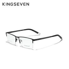 Load image into Gallery viewer, KINGSEVEN Titanium Alloy Optical Glasses Frame Men Square Myopia Prescription Eyeglasses Male Metal очки для зрения