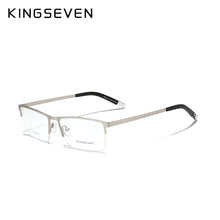 Load image into Gallery viewer, KINGSEVEN Titanium Alloy Optical Glasses Frame Men Square Myopia Prescription Eyeglasses Male Metal очки для зрения