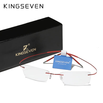 KINGSEVEN Ultra-light Frameless Glasses Women Pure Titanium Eyewear Screwless Goggle For Men