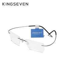 Carica l&#39;immagine nel visualizzatore di Gallery, KINGSEVEN Ultra-light Frameless Glasses Women Pure Titanium Eyewear Screwless Goggle For Men