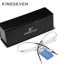 Carica l&#39;immagine nel visualizzatore di Gallery, KINGSEVEN Ultra-light Frameless Glasses Women Pure Titanium Eyewear Screwless Goggle For Men