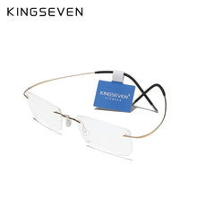 Carica l&#39;immagine nel visualizzatore di Gallery, KINGSEVEN Ultra-light Frameless Glasses Women Pure Titanium Eyewear Screwless Goggle For Men