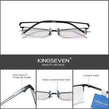 Load image into Gallery viewer, KINGSEVEN Ultralight  Men Eyewear oculos TR90 Rimless Glasses For Women очки
