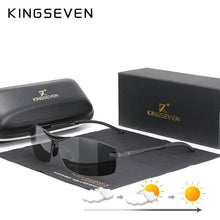 Load image into Gallery viewer, KINGSEVEN Updated Aluminum Photochromc Sunglasses Men Polarized Driving Chameleon Glasses Male Change Color Sun Glasses Eyewear