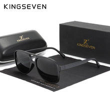 Carica l'immagine nel visualizzatore di Gallery, KINGSEVEN Occhiali da sole vintage anni '70 per donna Uomo Retro Pilot Lenti colorate con montatura grande Occhiali con protezione UV 